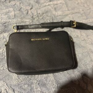 Michael Kors Black and Gold Crossbody